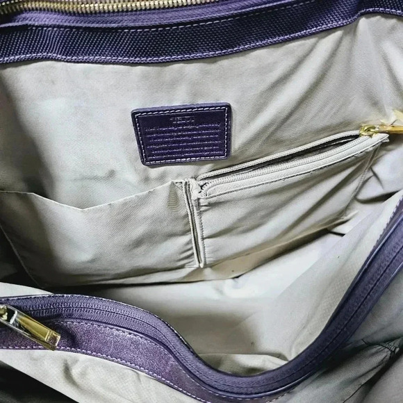 Tumi Hayes Larkin Aubargine triple compartment briefcase travel bag - Picture 13 of 16